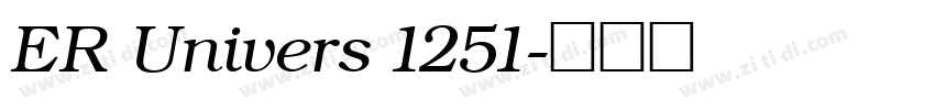 ER Univers 1251字体转换